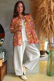 Annie 1972 Point Collar Smock Blouse Sergeant Pepper Pink
